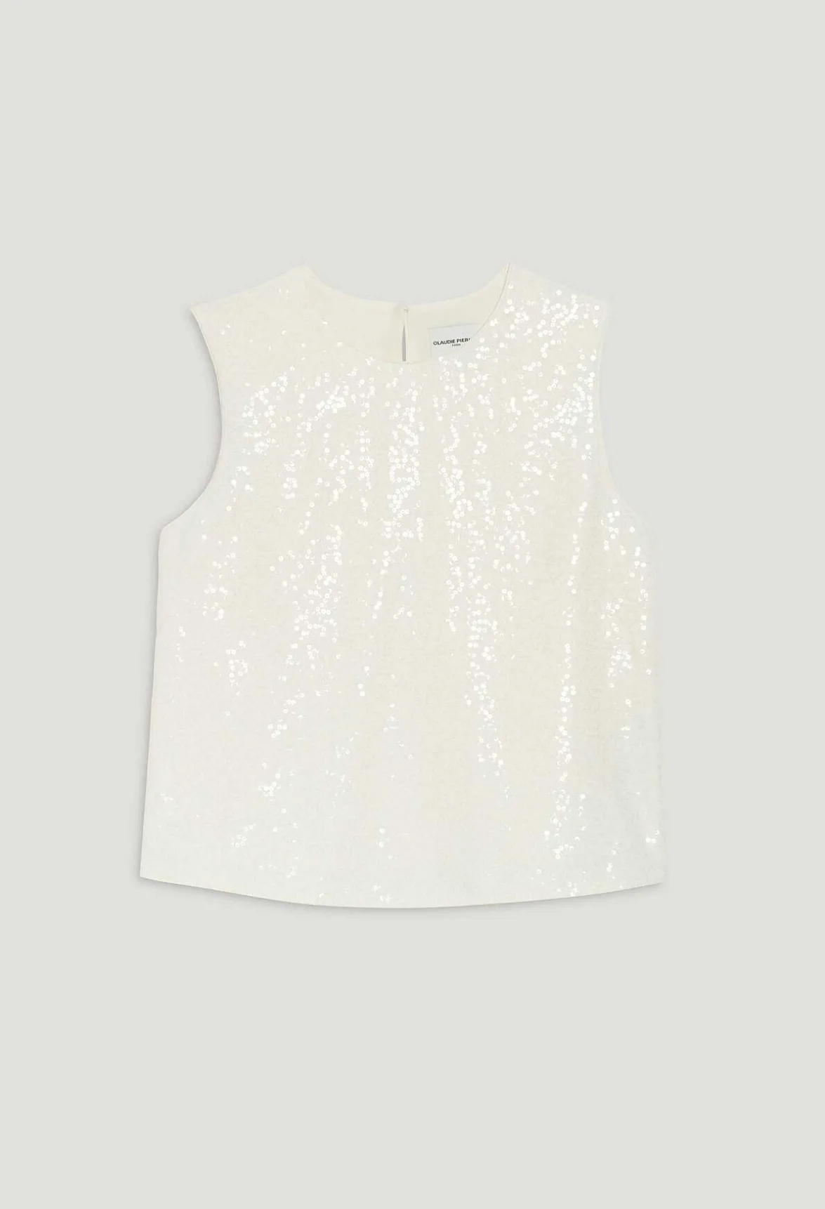 Claudie Pierlot Ecru Sequined Sleeveless Top*Women Tops And Shirts
