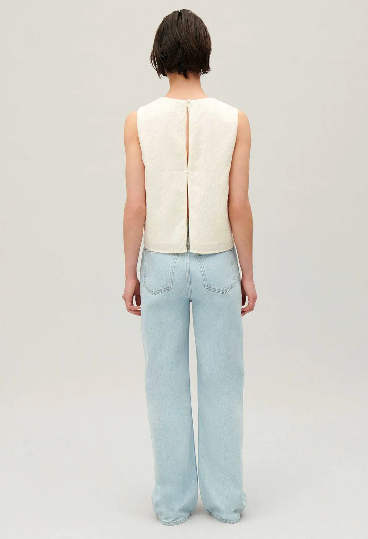 Claudie Pierlot Ecru Sequined Sleeveless Top*Women Tops And Shirts