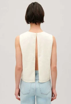 Claudie Pierlot Ecru Sequined Sleeveless Top*Women Tops And Shirts