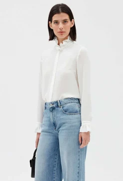 Claudie Pierlot Ecru Victorian Collar Blouse*Women Tops And Shirts