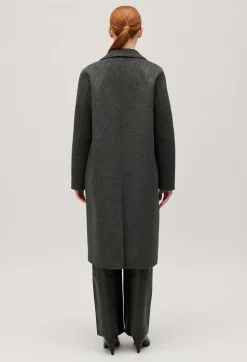 Claudie Pierlot Flecked Grey Double-Sided Wool Coat*Women Jackets And Coats