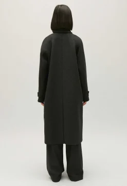 Claudie Pierlot Flecked Grey Wool Mid-Length Coat*Women Jackets And Coats