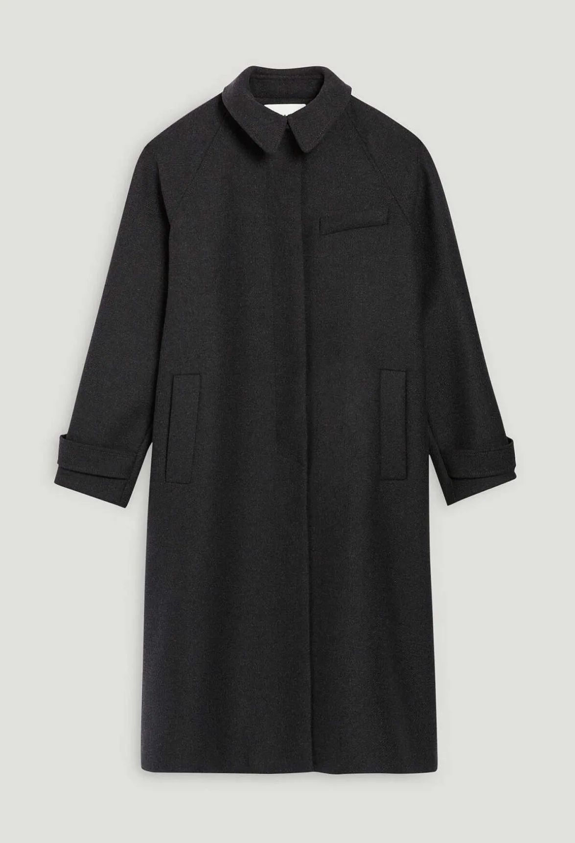 Claudie Pierlot Flecked Grey Wool Mid-Length Coat*Women Jackets And Coats