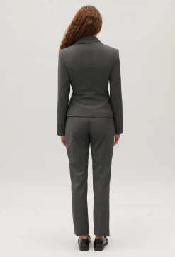 Claudie Pierlot Flecked Grey Wrapover Suit Jacket*Women Blazers