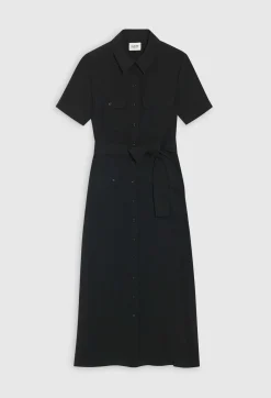 Claudie Pierlot Flowing Short-Sleeved Midi Dress*Women Dresses