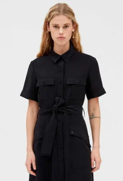 Claudie Pierlot Flowing Short-Sleeved Midi Dress*Women Dresses