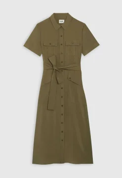 Claudie Pierlot Flowing Short-Sleeved Midi Dress*Women Dresses