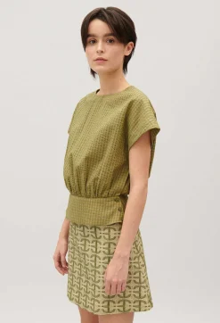 Claudie Pierlot Gathered Openwork Top*Women Tops And Shirts