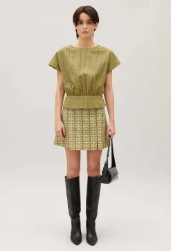 Claudie Pierlot Gathered Openwork Top*Women Tops And Shirts