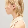 Claudie Pierlot Golden Brass Cp Heart Hoop Earrings*Women Jewellery And Scrunchies