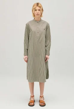 Claudie Pierlot Green Striped Maxi Dress*Women Dresses
