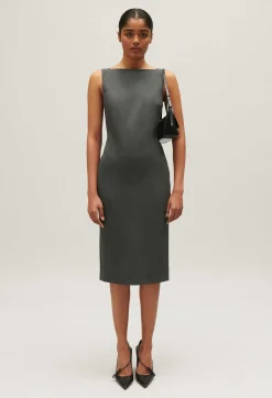Claudie Pierlot Grey Midi Shift Dress*Women Dresses