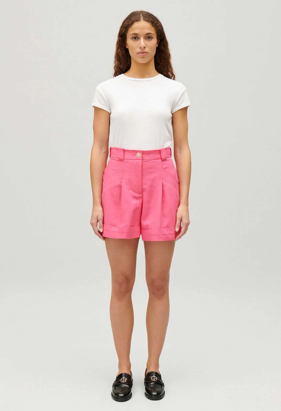 Claudie Pierlot High Waisted Pink Short*Women Skirts And Shorts