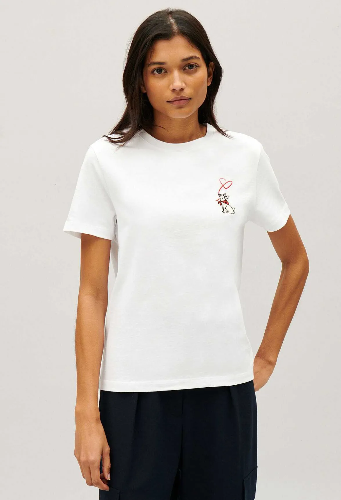 Claudie Pierlot Jean Toto Cream T-Shirt*Women T-Shirts