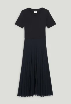 Claudie Pierlot Long Dual-Fabric Twist Dress*Women Dresses