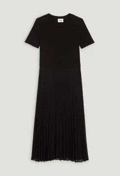 Claudie Pierlot Long Dual-Fabric Twist Dress*Women Dresses