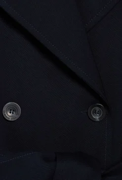 Claudie Pierlot Long Navy Trench Coat*Women Jackets And Coats