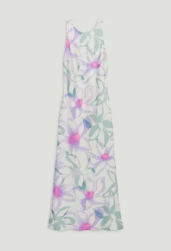 Claudie Pierlot Long Printed Satin-Effect Dress*Women Dresses
