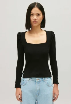 Claudie Pierlot Long Sleeved Ribbed T-Shirt*Women Sweaters And Cardigans