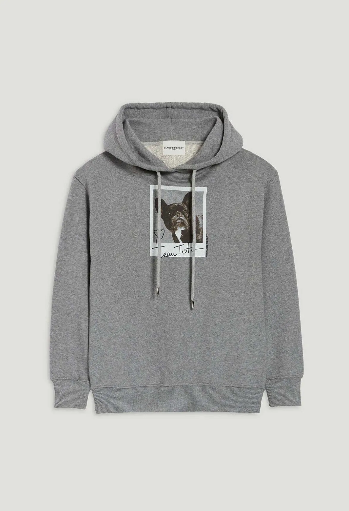 Claudie Pierlot Marled Grey Jean Toto Hooded Sweatshirt*Women Sweaters And Cardigans