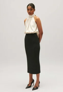 Claudie Pierlot Marled Grey Knit Maxi Skirt*Women Skirts And Shorts