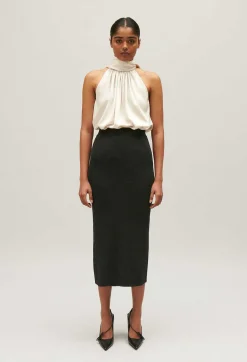 Claudie Pierlot Marled Grey Knit Maxi Skirt*Women Skirts And Shorts