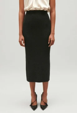 Claudie Pierlot Marled Grey Knit Maxi Skirt*Women Skirts And Shorts