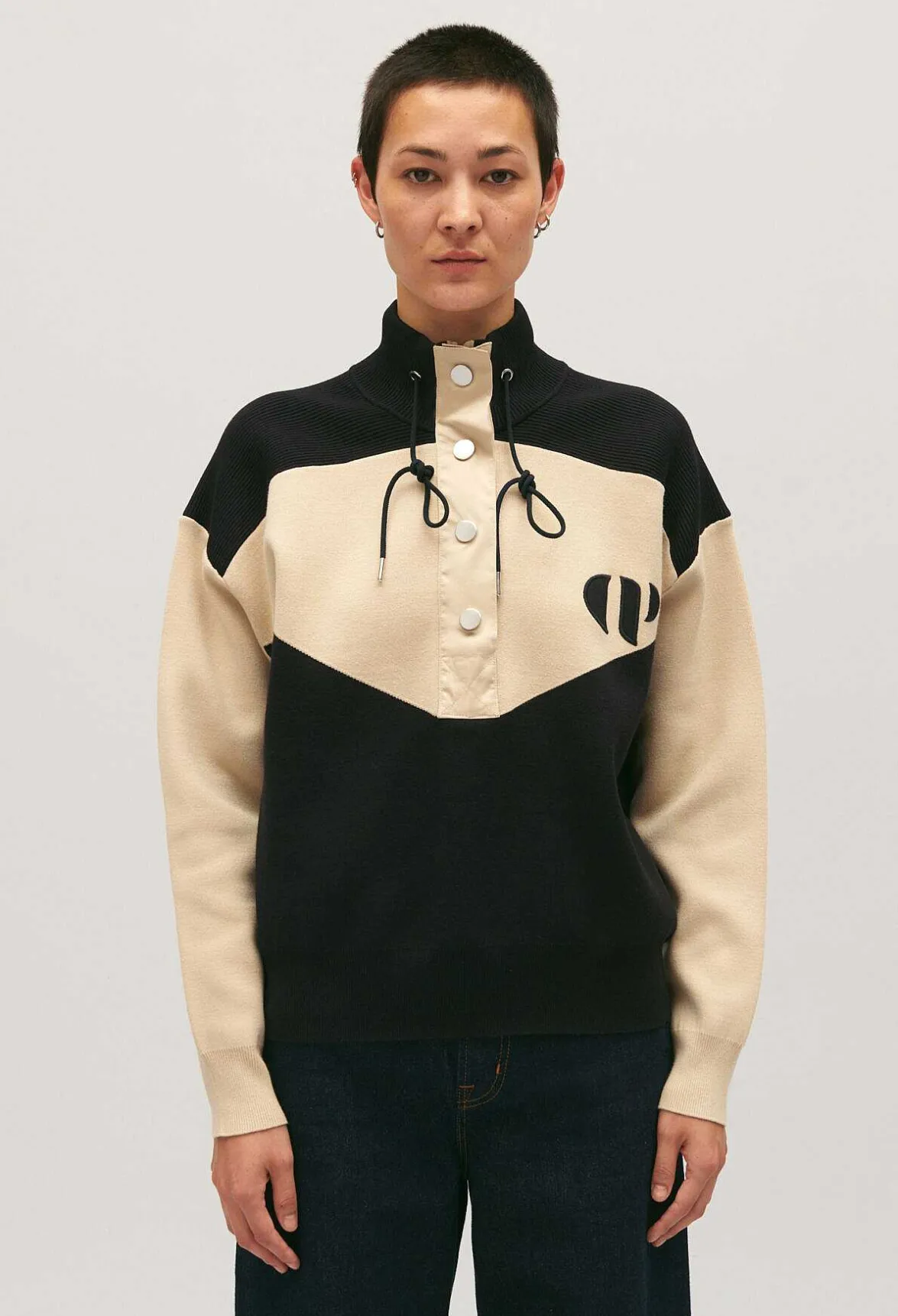 Claudie Pierlot Minimum Half-Zip Sweatshirt*Women Sweaters And Cardigans