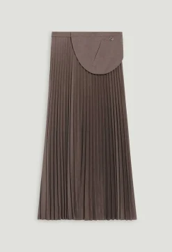 Claudie Pierlot Mocha Pleated Midi Skirt*Women Skirts And Shorts