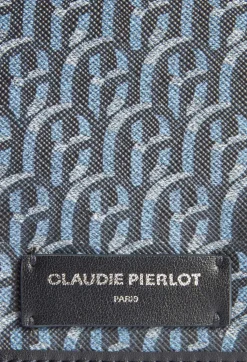 Claudie Pierlot Monogrammed Navy Passport Holder*Women Small Leather Goods