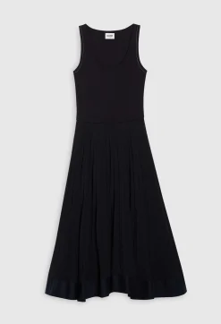 Claudie Pierlot Navy Blue Long Pleated Dress*Women Dresses