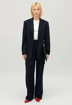 Claudie Pierlot Navy Cargo Trousers*Women Jeans And Trousers