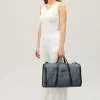 Claudie Pierlot Navy Monogram Canvas Travel Bag*Women Shopping Bags