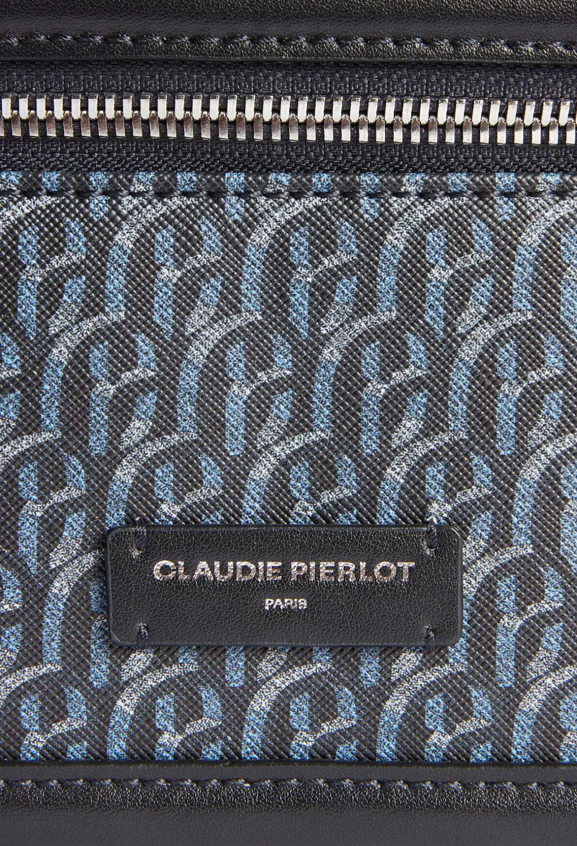 Claudie Pierlot Navy Monogram Canvas Vanity Case*Women Mini-Bags