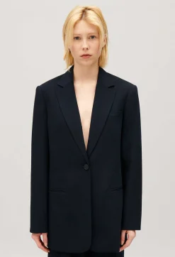 Claudie Pierlot Navy Oversized Suit Jacket*Women Blazers