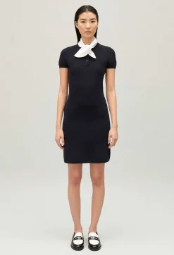 Claudie Pierlot Navy Short Knitted Dress*Women Dresses