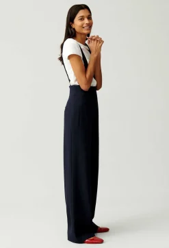 Claudie Pierlot Navy Trousers With Braces*Women Jeans And Trousers