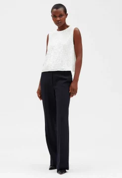 Claudie Pierlot Off-White Sequinned Sleeveless Top*Women Tops And Shirts