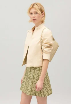 Claudie Pierlot Pale Beige Biker Jacket*Women Blazers