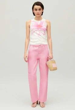 Claudie Pierlot Pierre Pink Straight-Leg Jeans*Women Jeans And Trousers