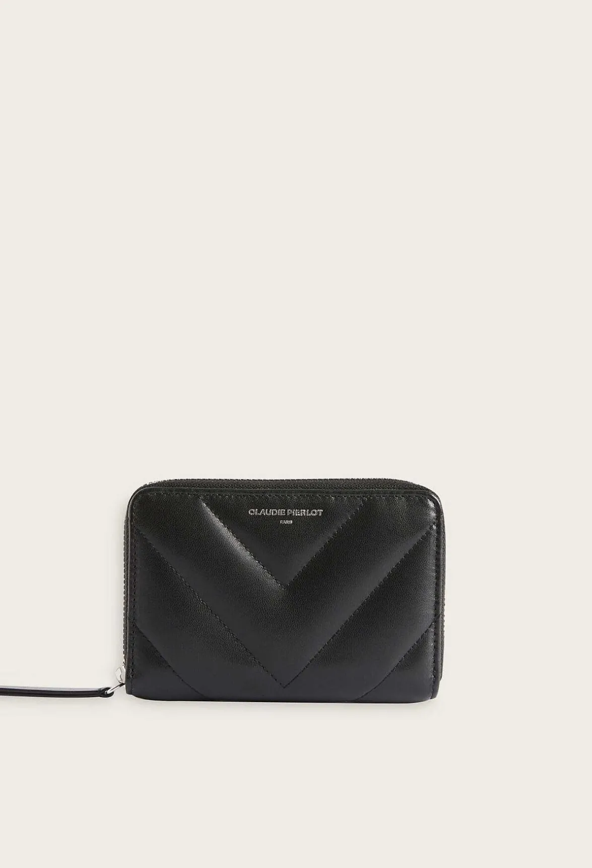 Claudie Pierlot Quilted Leather Wallet*Women Small Leather Goods