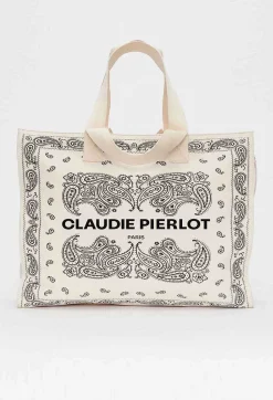 Claudie Pierlot Recycled Cotton Tote Bag*Women Shopping Bags