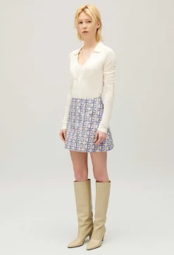 Claudie Pierlot Short A-Line Skirt With Monogram*Women Skirts And Shorts