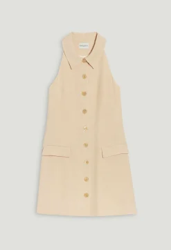 Claudie Pierlot Short Beige Button Dress*Women Dresses