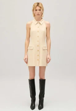 Claudie Pierlot Short Beige Button Dress*Women Dresses