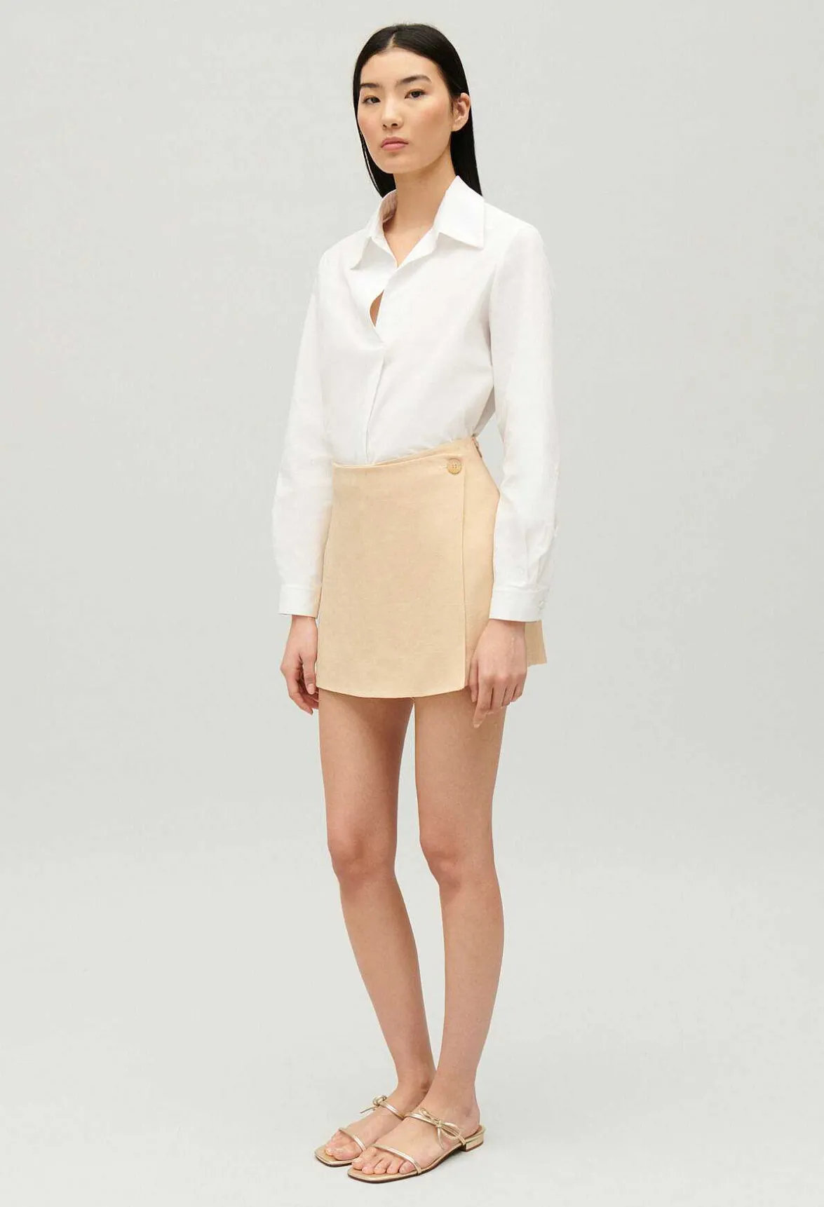 Claudie Pierlot Short Beige Wrap Skirt*Women Skirts And Shorts