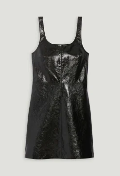 Claudie Pierlot Short Black Leather Tunic Dress*Women Dresses