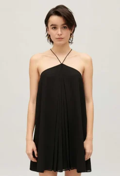 Claudie Pierlot Short Black Pleated Dress*Women Dresses