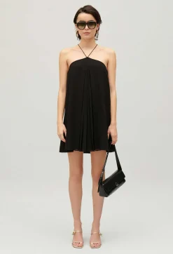 Claudie Pierlot Short Black Pleated Dress*Women Dresses