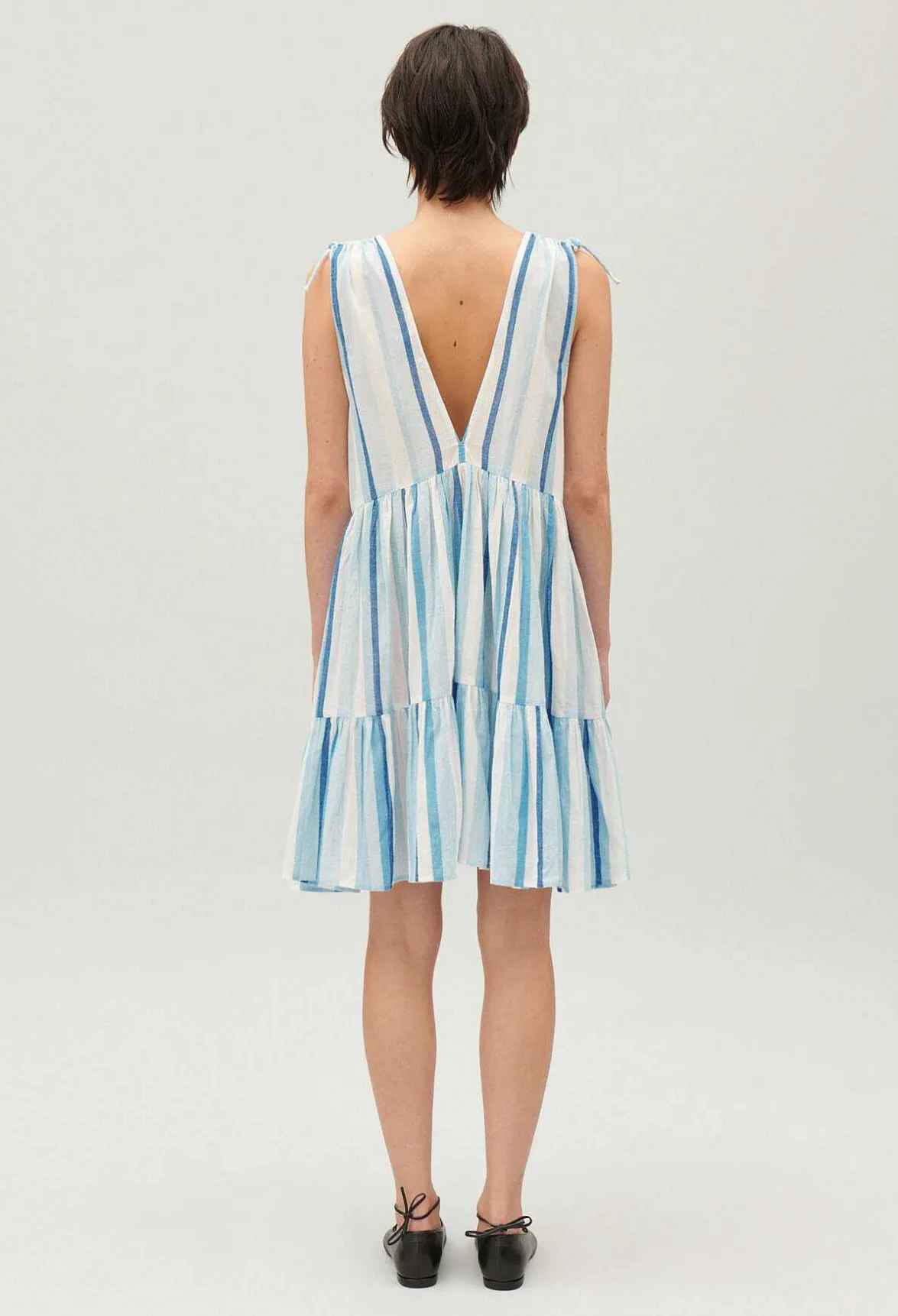 Claudie Pierlot Short Blue Striped Dress*Women Dresses